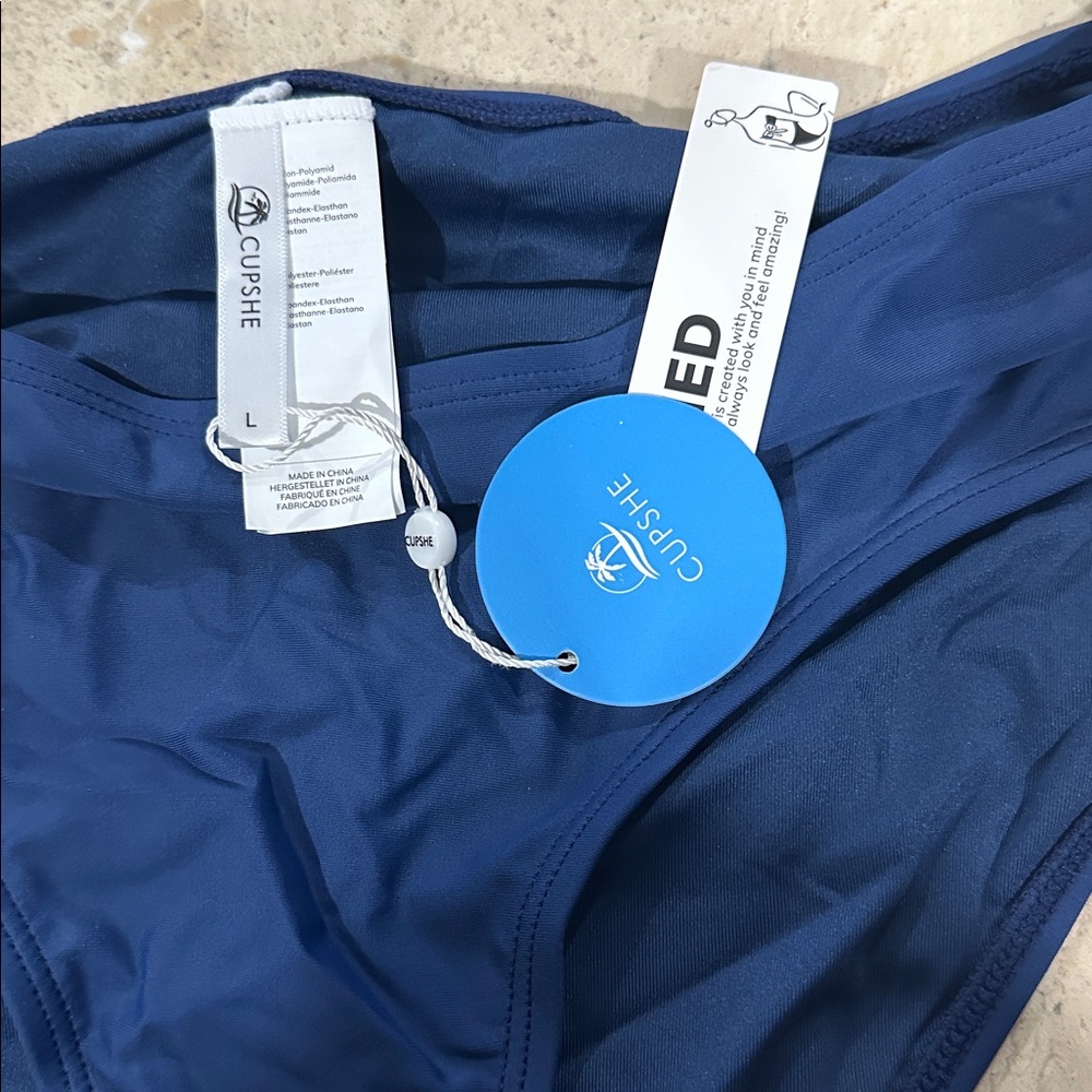 High Waisted Bikini Set 2 Piece Full Coverage Swimsuit Tummy Control Padded L - Picture 3 of 3